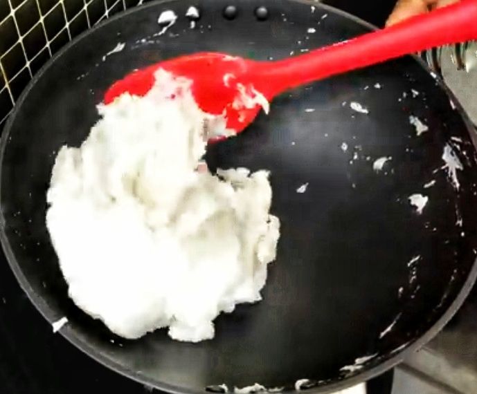 Step 1.1: Mix well until the water is completely absorbed and it becomes a soft dough