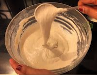 Step 1.1: Mix well until the consistency becomes thick and ribbon-like