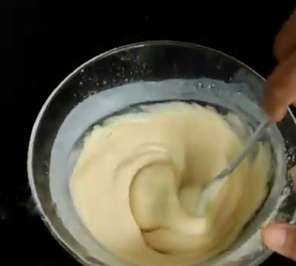 Step 1.1: Add flour and baking powder to the bowl and mix until combined