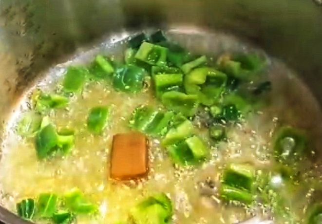 Step 1.1: Add the chicken stock cube and mix well