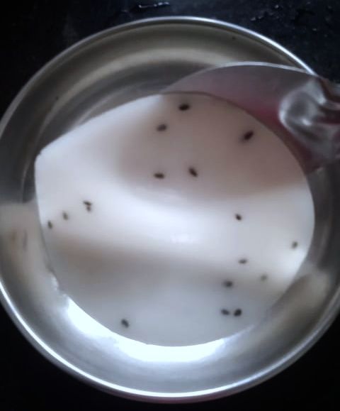 Step 1.1: Remove the plate from the steamer and de-mould using a spoon