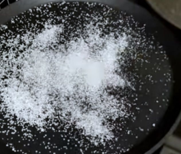 Step 1.1: Add sugar to the pan and caramelize it