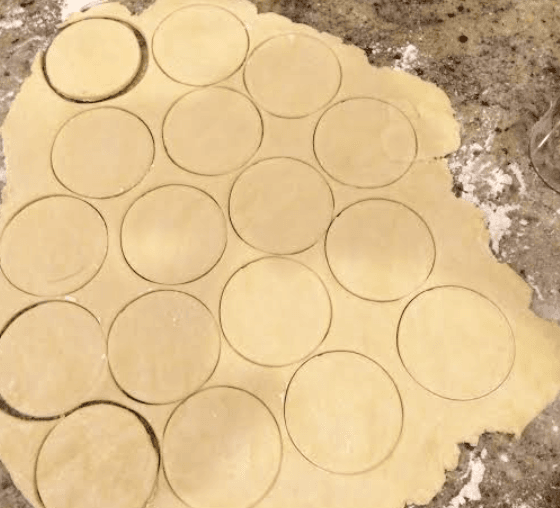 Step 3.1: Roll out the dough on a floured surface to about 1/8-inch thickness