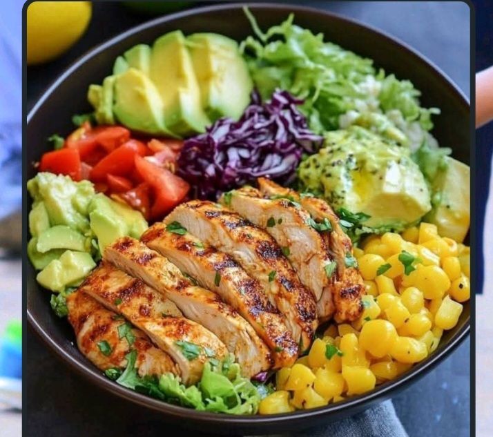 Grilled Chicken Salad Bowl recipe