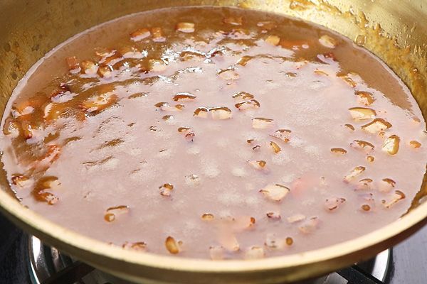 Step 2.1: Mix quickly and when it starts to boil, switch off the heat