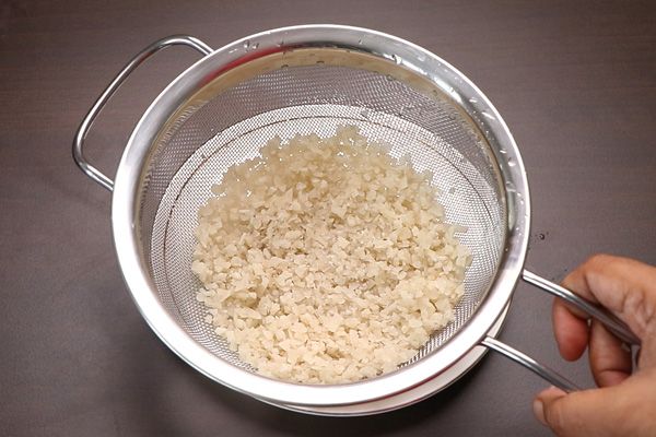 Step 1.1: Rinse ada in water
