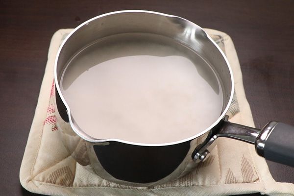 Step 1.1: Add rinsed ada to the hot water and set aside for 15 minutes