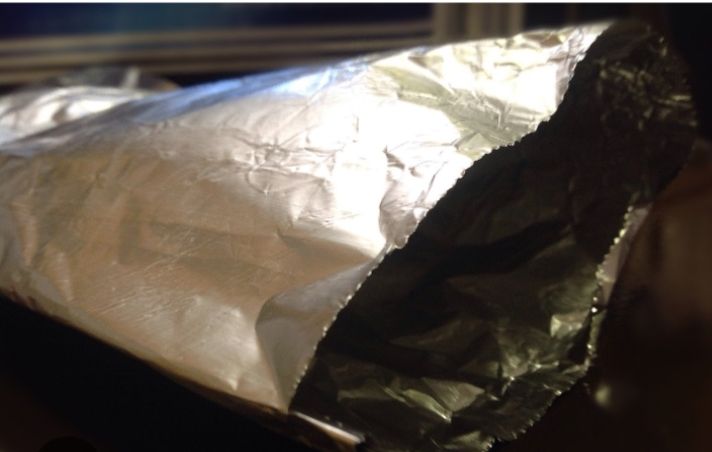 Step 1.1: If Uma leaves are not available, use aluminum foil as an alternative