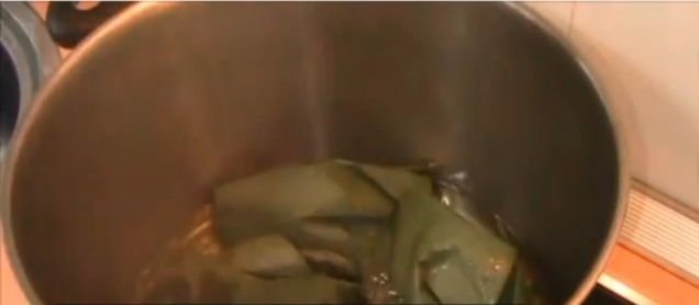 Step 5.3: Gently place each wrap inside the pot of boiling water