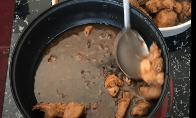 Step 1.1: Remove the chicken from the pot and set aside the broth