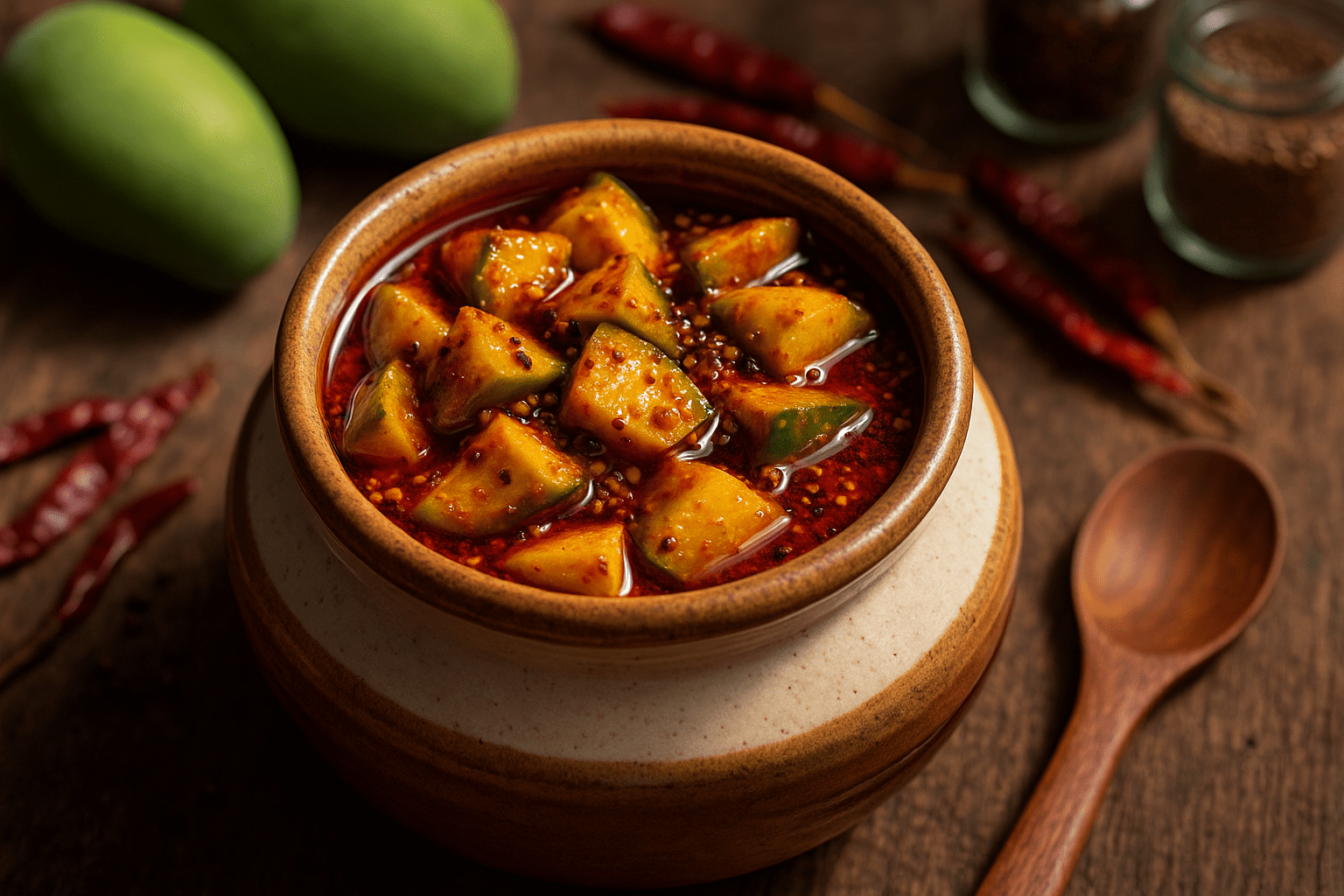 bowl of mango pickle