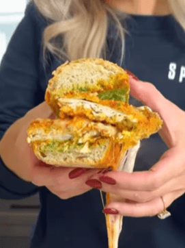 Cheesy Chicken Parmesan Pesto Sandwich recipe