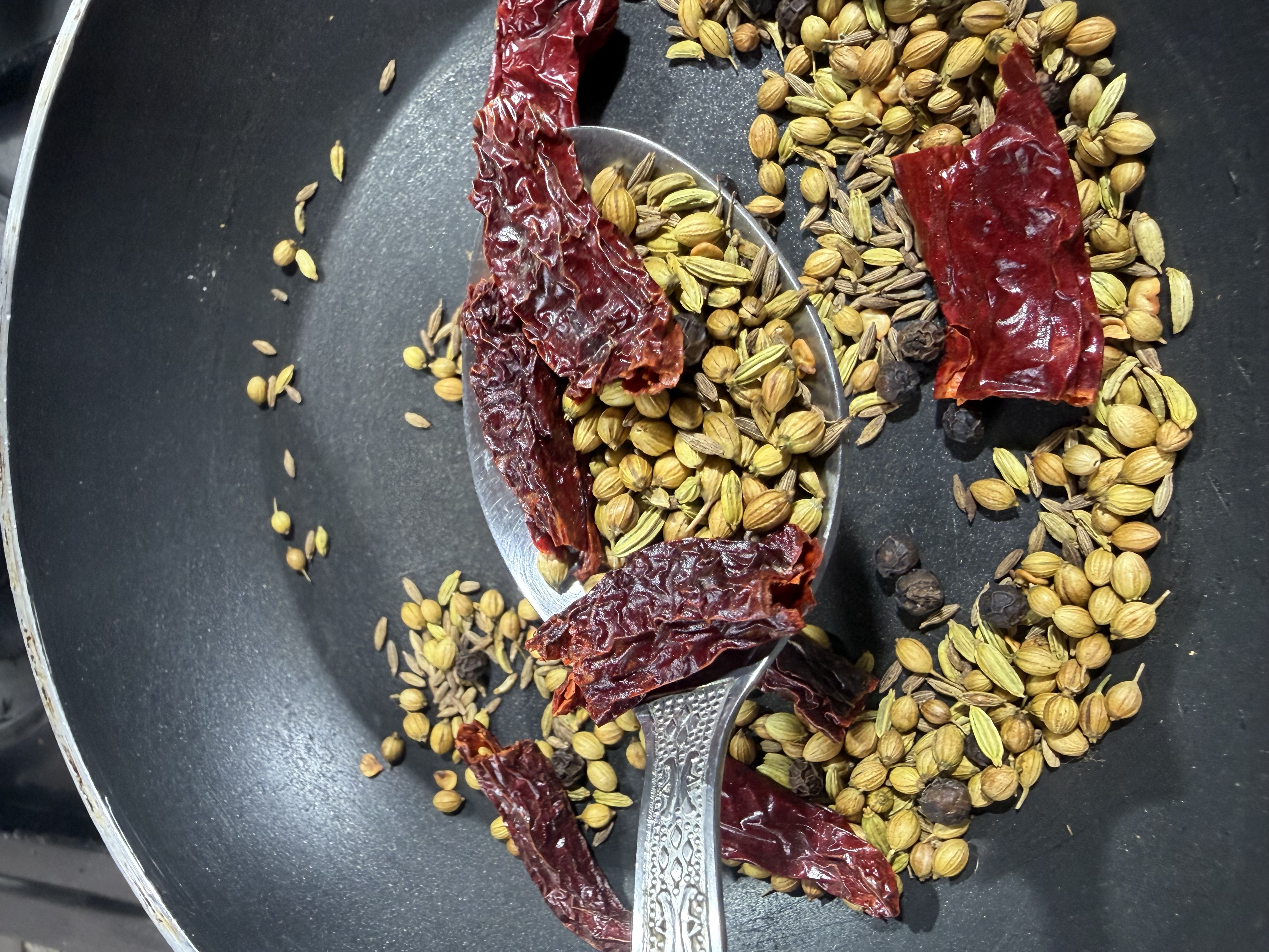 Step 2.1: Dry roast until fragrant