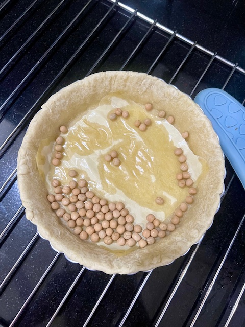 Step 1.2: Blind bake at 176°C for 8 minutes