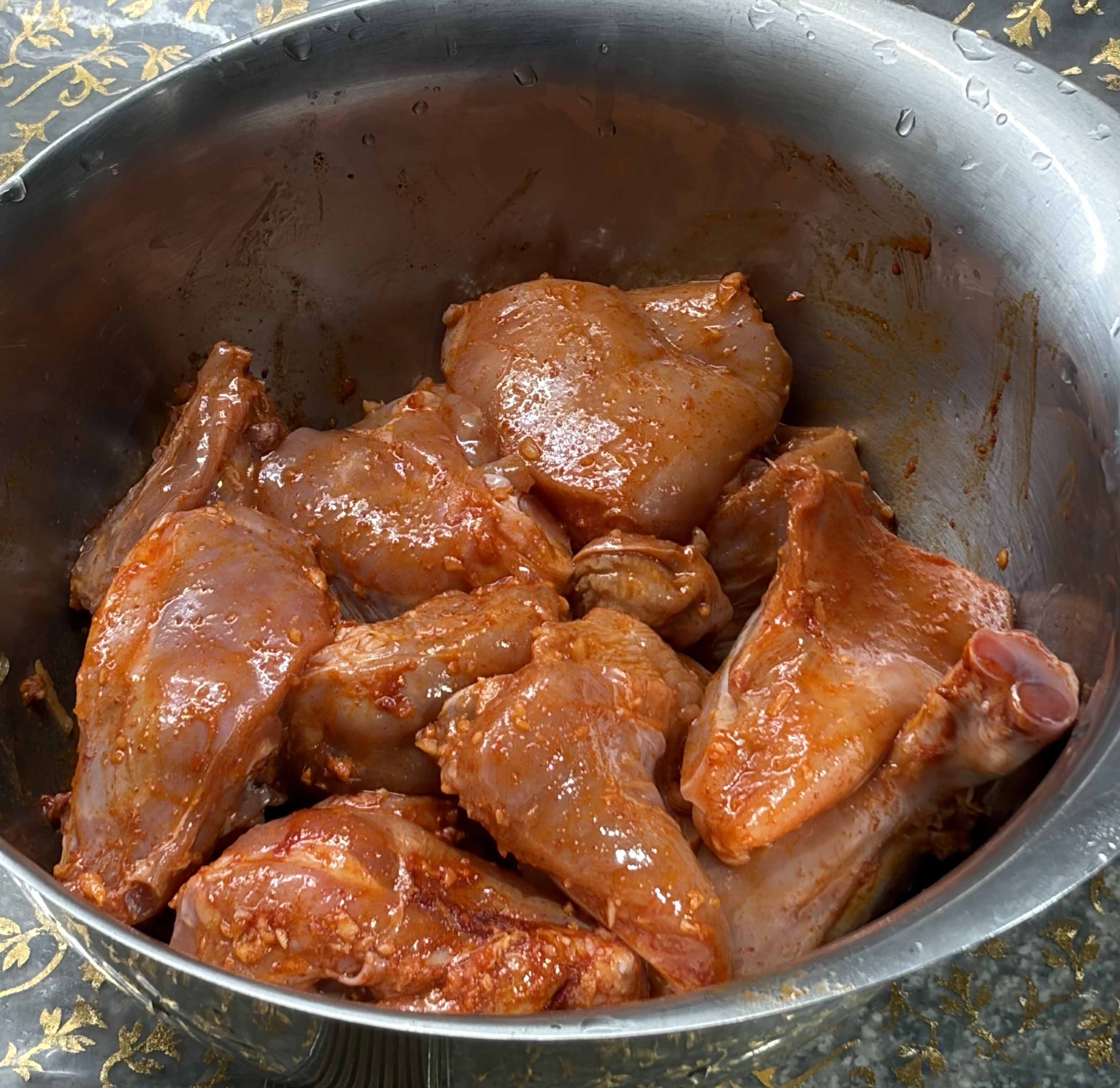 Step 1.1: Toss well until the chicken is evenly coated