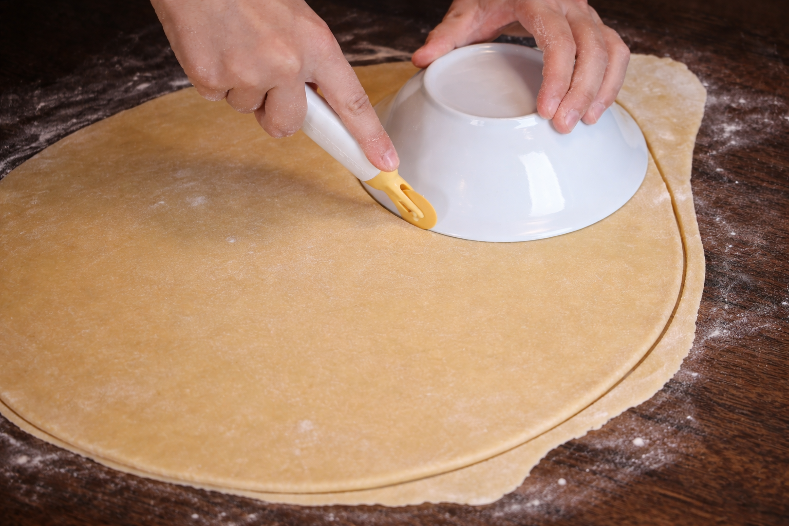 Step 3.1: Roll out the dough and cut circles