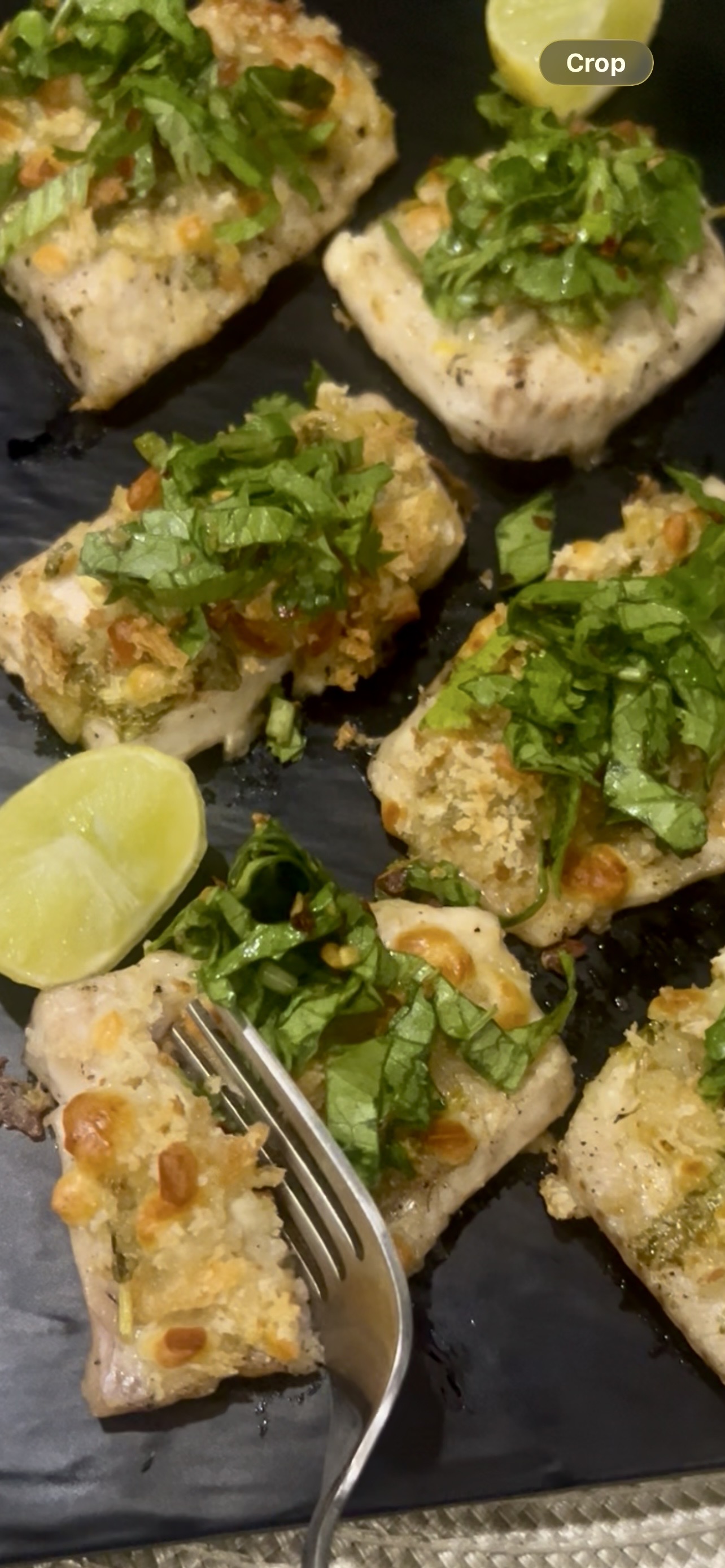 Step 1.1: Serve hot, topped with fresh salad leaves or herbs
