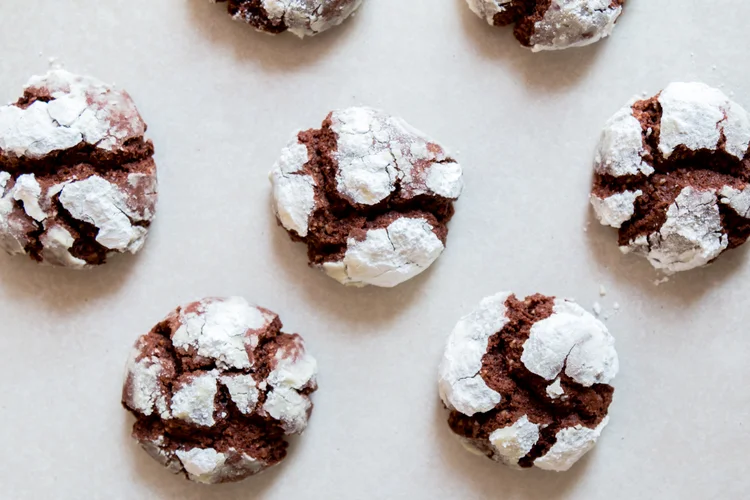 Step 1.1: Bake in the preheated oven for 10 to 13 minutes, until the cookies are cracked and firm on the outside