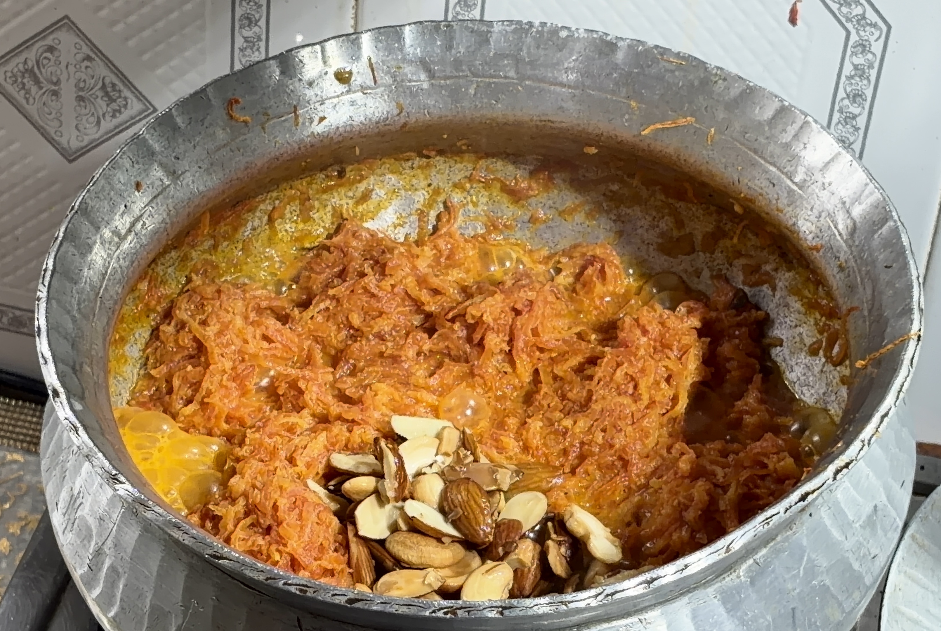 Step 1.1: Add the remaining 1 tablespoon of ghee along with the roasted nuts