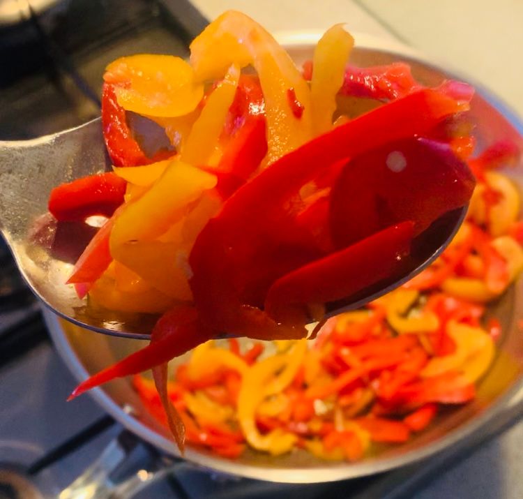 Step 1.1: Add a teaspoon of oil to the same pan and heat it over a medium-high flame