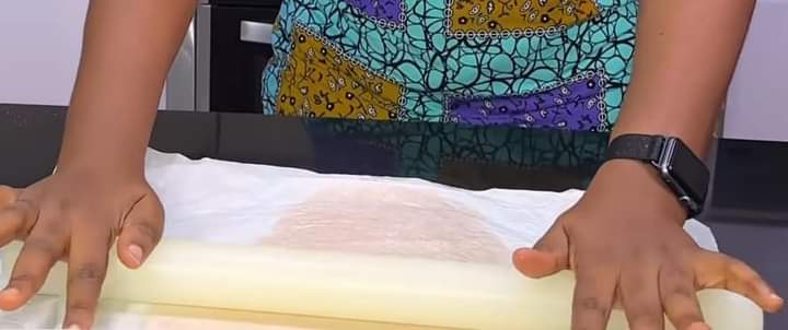 Step 1.1: Cover with another paper and flatten using a rolling pin