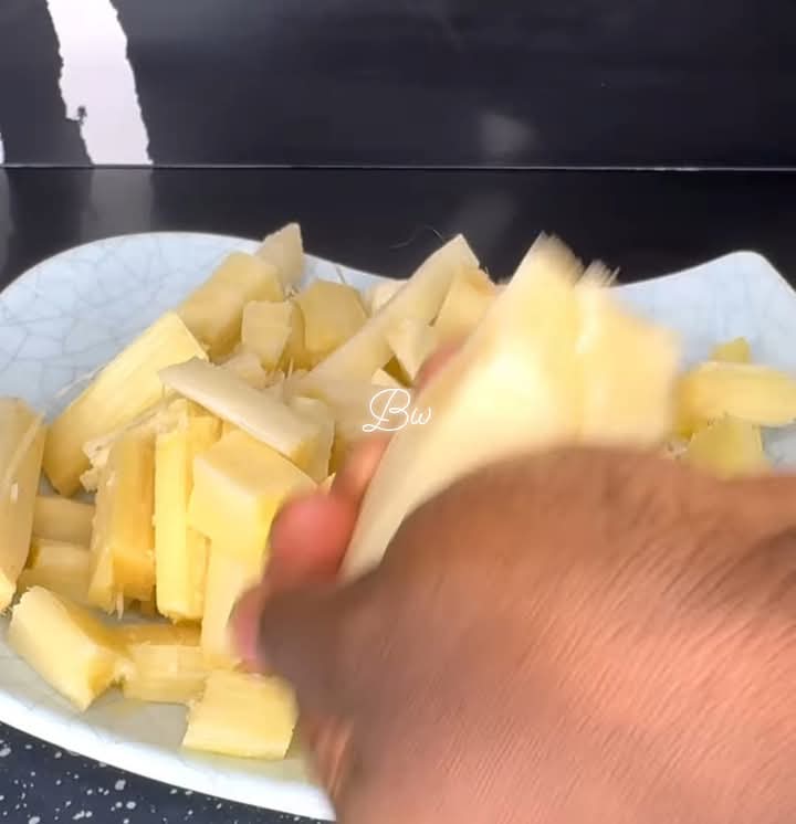 Step 1.2: Cut the sugar cane into smaller sizes