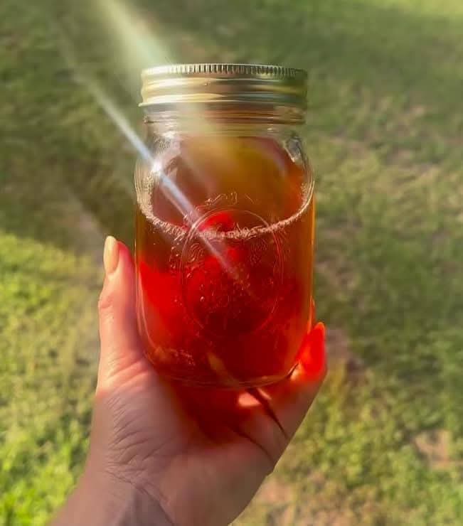Step 1.1: Strain the mixture and store the liquid in the refrigerator or leave it in the jar