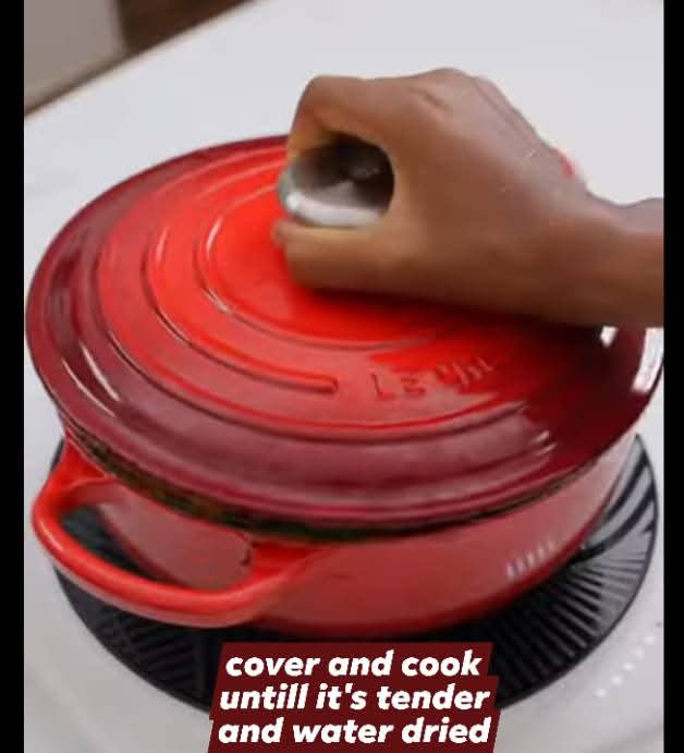 Step 2.2: When tender and water dried up
