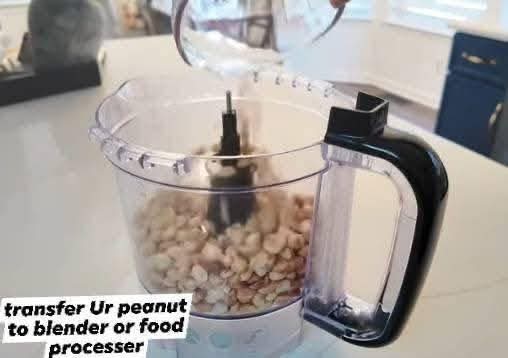 Step 1.2: Transfer the peeled peanuts to a blender or food processor and blend until smooth