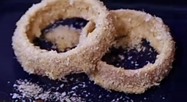 Step 1.1: Remove from the batter and place on the bread crumbs