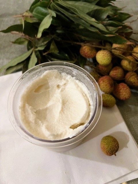 Step 1.1: Your delicious super creamy Lychee Coconut Sorbet is ready to enjoy!