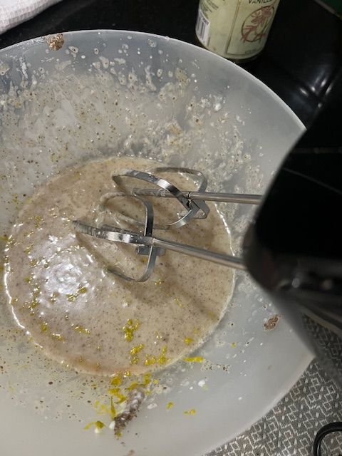 Step 4.1: In another bowl, whisk together the melted butter, oil, and sugar until smooth