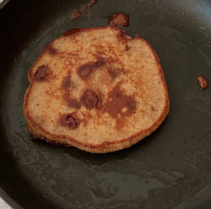 Step 1.1: Cook for 4-5 minutes on one side and flip the pancake