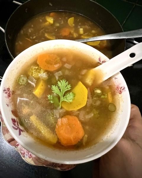 Nourish Bowl: Fresh Vegetables and Ragi Soup recipe