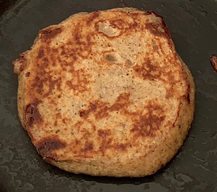 Step 1.2: Cook for 4-5 minutes on one side and flip the pancake