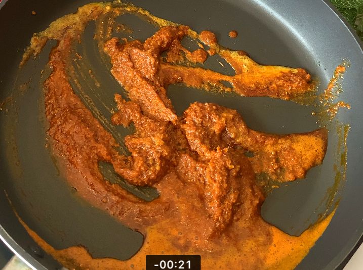 Step 2.2: Add ginger garlic paste and stir-fry for a minute