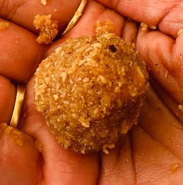 Step 1.1: Take about a tablespoon of the mixture and roll it between your palms to create a ball