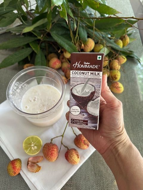 Step 1.1: Pour in the coconut milk to just below the maximum level mark