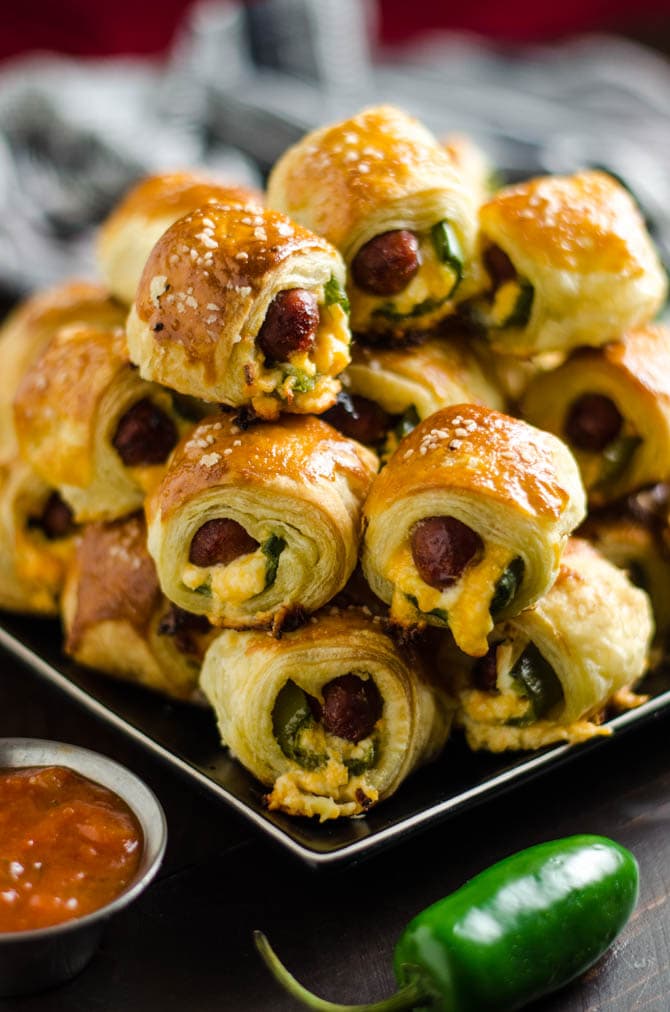 Jalapeño Popper Pigs in a Blanket | Chefadora