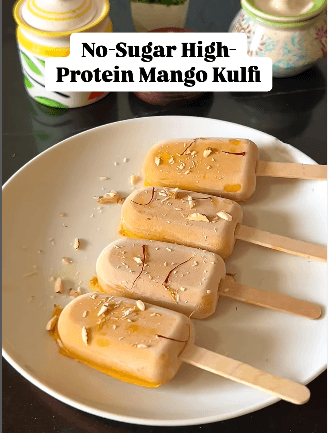 No-Sugar High-Protein Mango Kulfi recipe
