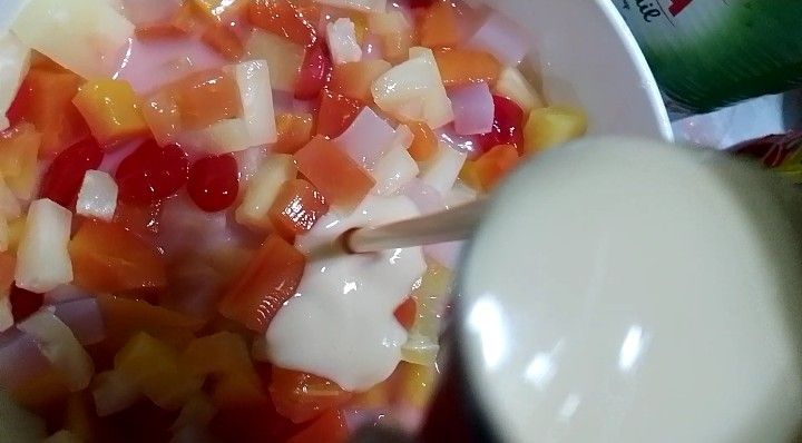Step 1.1: Mix together the [fruit cocktail](https://a