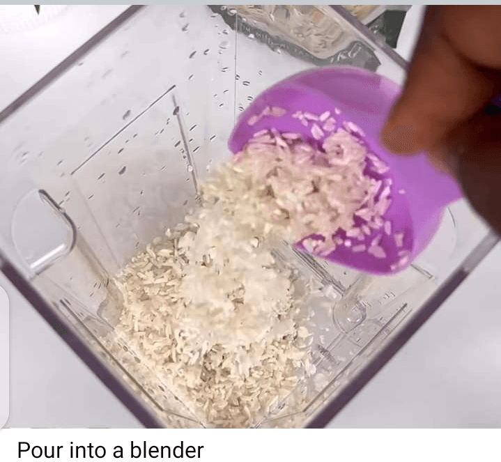 Step 2.2: In a blender or food processor, combine the soaked and rinsed rice and millet with 4 cups of water