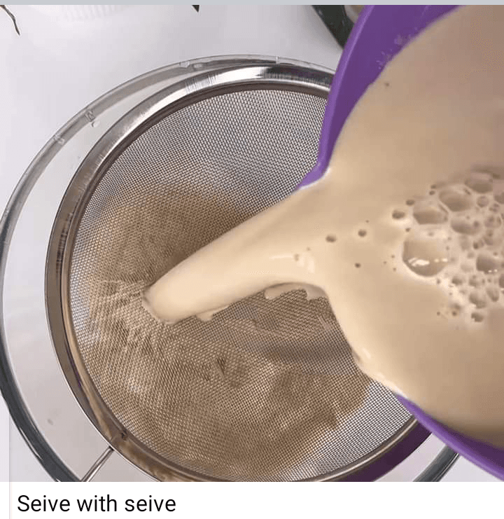Step 2.6: Strain the mixture through a cheesecloth or a fine mesh sieve into a large bowl or container
