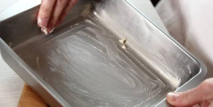 Step 1.1: Grease a 9x9-inch baking dish or a similar-sized dish with butter or cooking spray