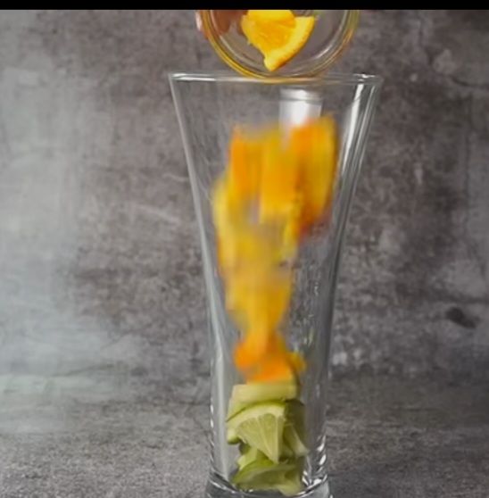 Step 1.1: Add 2 tbsp orange peice
