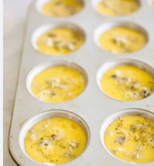 Step 1.1: Bake for 18-20 minutes, or until the eggs are set and the muffins are lightly golden on top