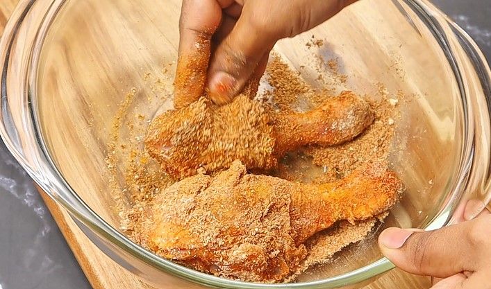 Step 1.9: In a mixing bowl, add the chicken drumsticks