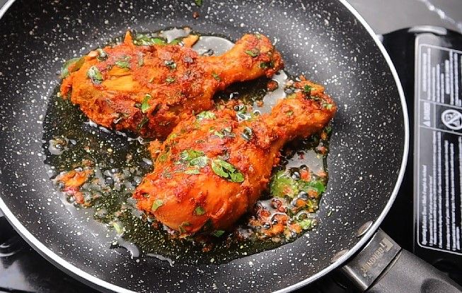 Step 1.4: Heat a pan on medium flame and add oil