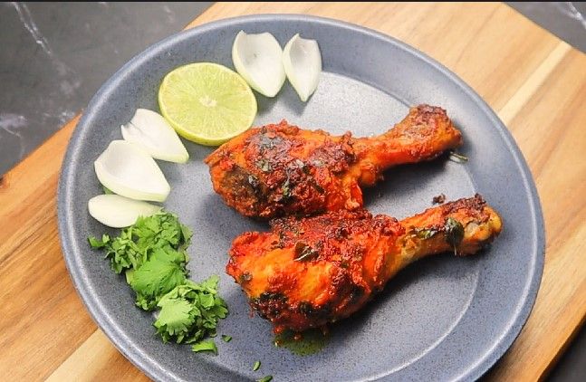 Step 1.1: Squeeze some lemon juice over the chicken and serve hot with lemon wedges, onions, and your favorite drink