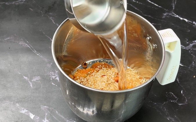 Step 1.1: Add water and blend to a smooth paste